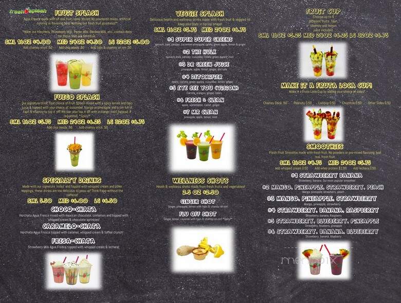 Fresh Splash - Bakersfield, CA menu_pic