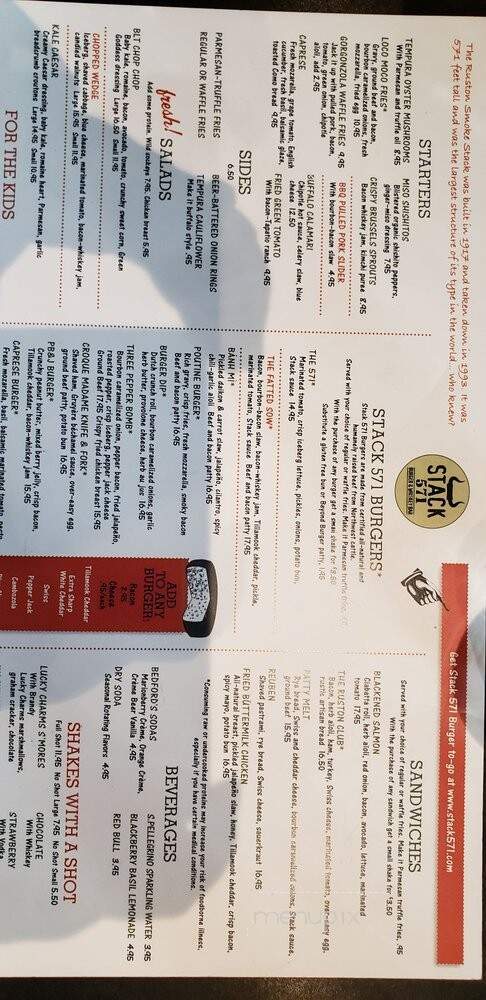Stack 571 - Lake Tapps, WA menu_pic