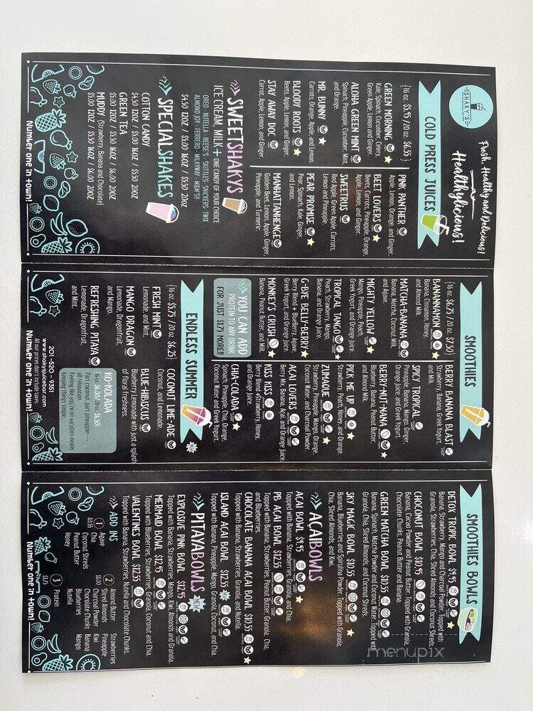 Shaky's - North Bergen, NJ menu_pic