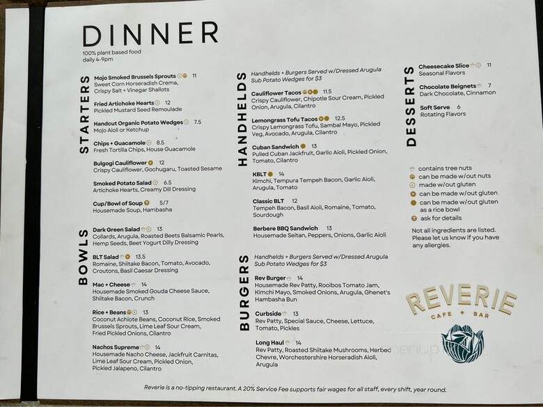 Reverie Mobile Kitchen - Minneapolis, MN menu_pic