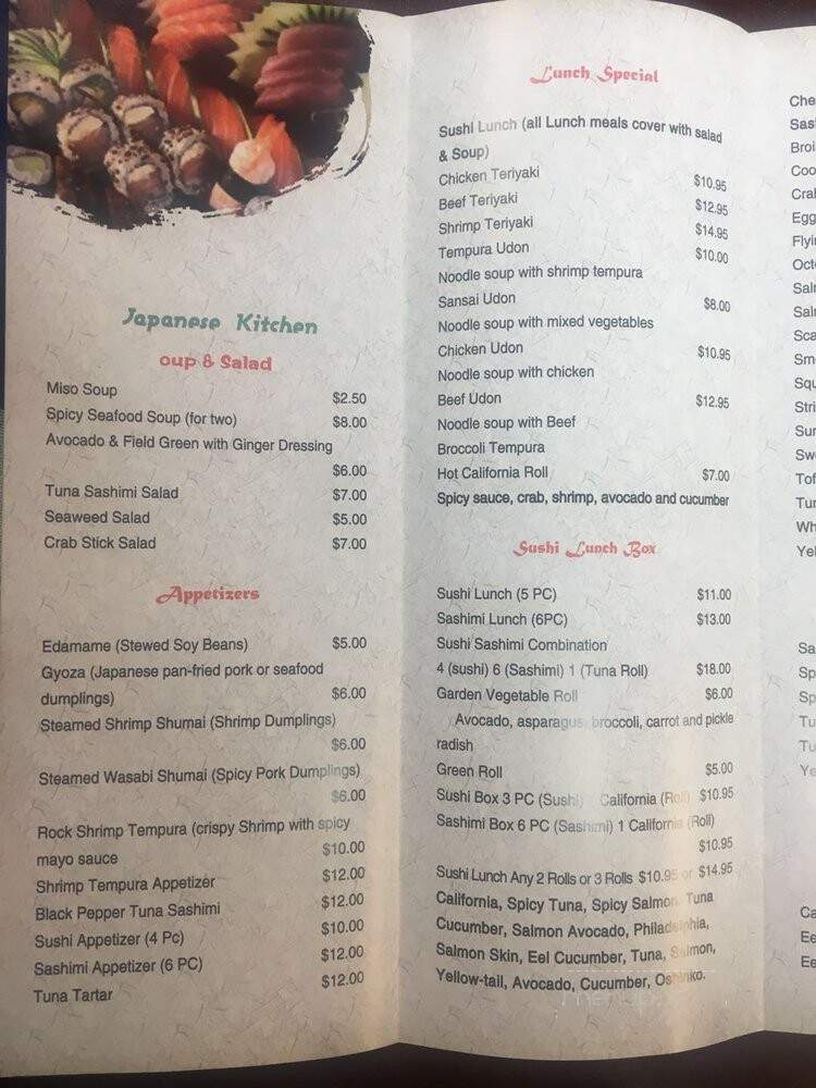 ZW Sushi Land - Brookhaven, PA menu_pic