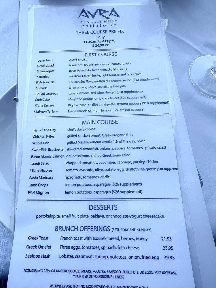 Avra Beverly Hills - Beverly Hills, CA menu_pic