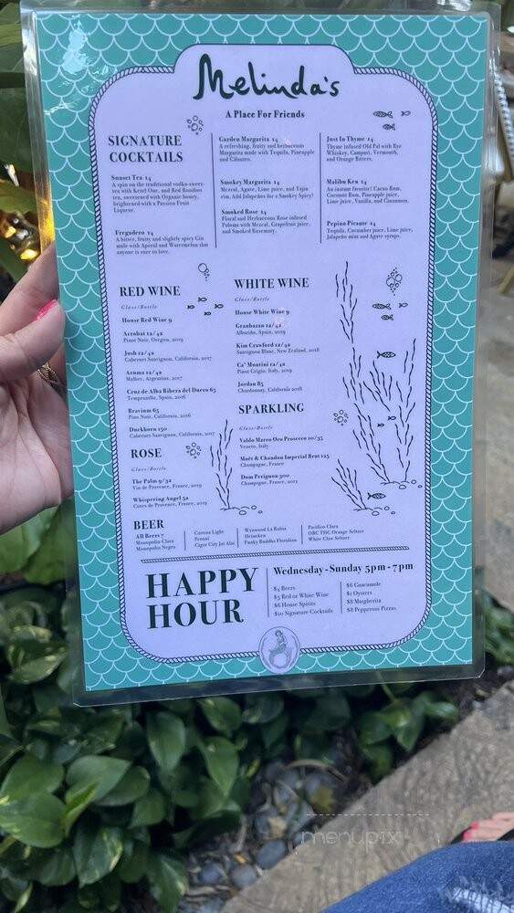 Melinda's - Miami, FL menu_pic