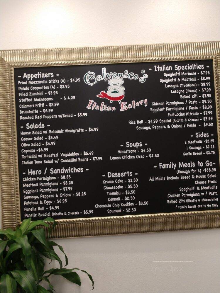 Calvanico's Italian Eatery - Highland, CA menu_pic