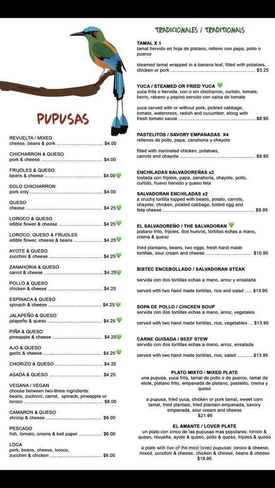 Pupusas Lover - Denver, CO menu_pic