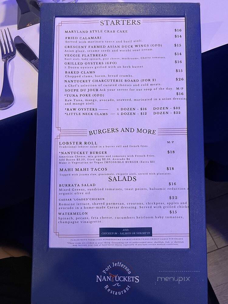 Nantuckets - Port Jefferson, NY menu_pic
