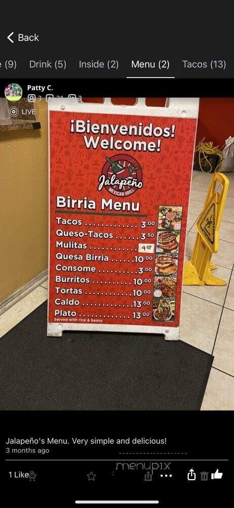 Jalapeno Mexican Grill - Sebastopol, CA menu_pic