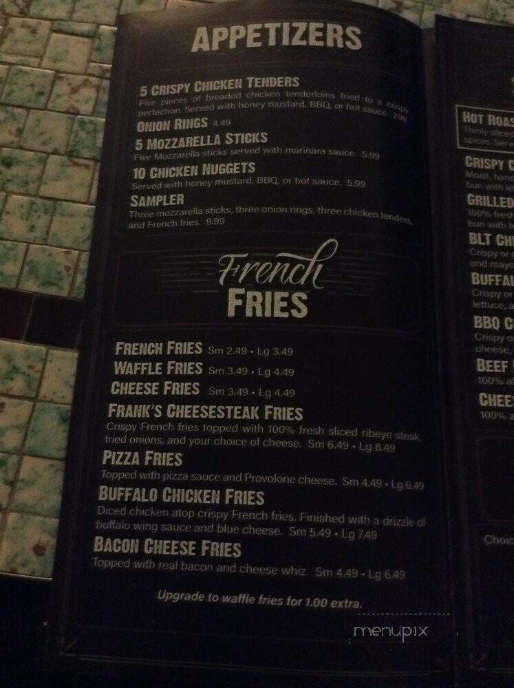 Frank's Steaks & Burgers - Philadelphia, PA menu_pic
