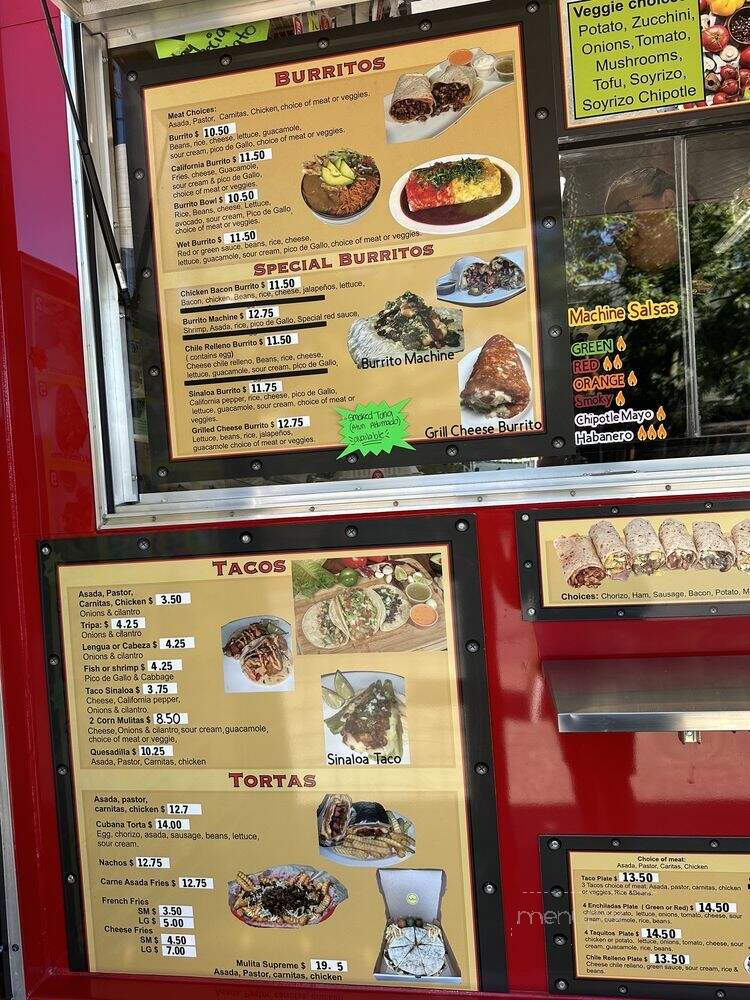 Taco Machine - Portland, OR menu_pic