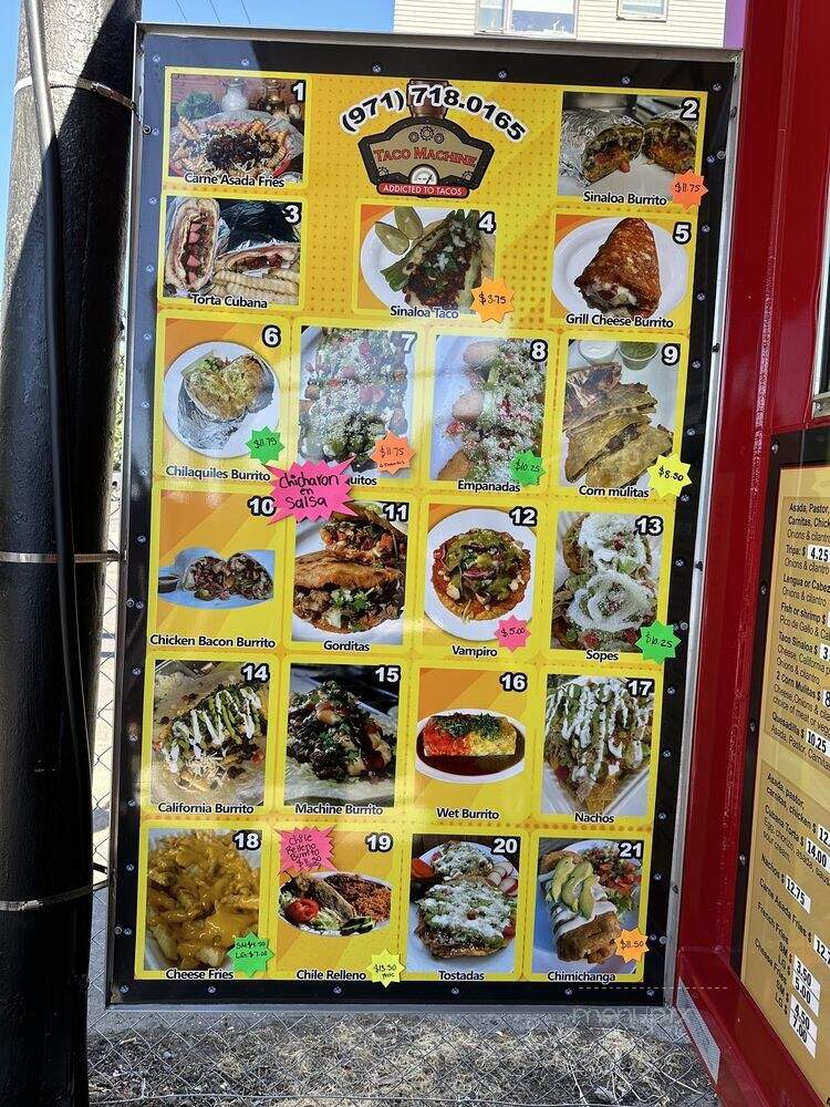 Taco Machine - Portland, OR menu_pic