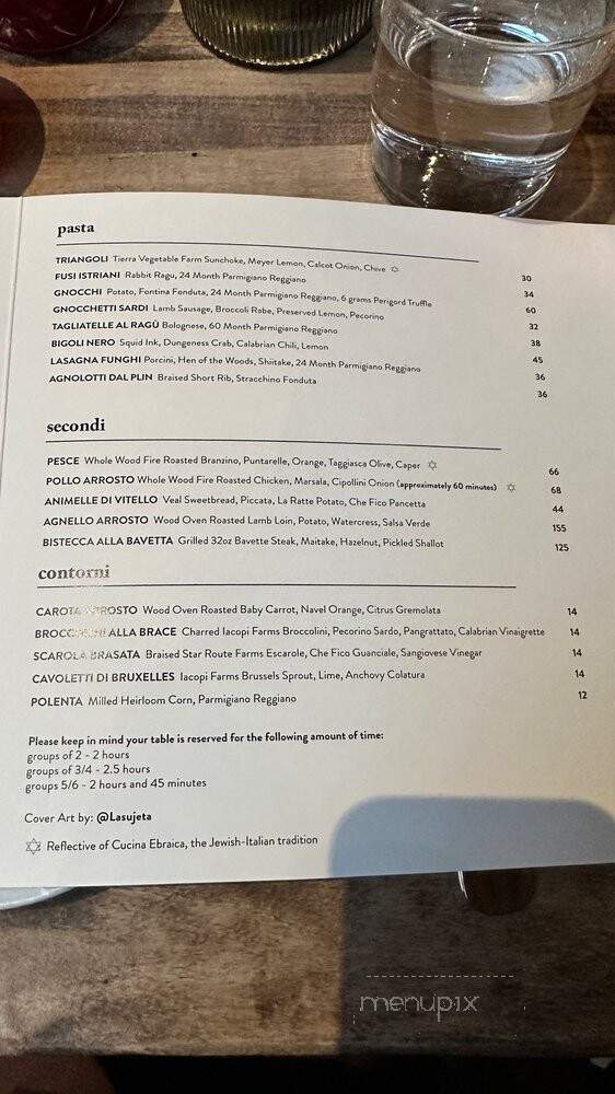 Che Fico - San Francisco, CA menu_pic