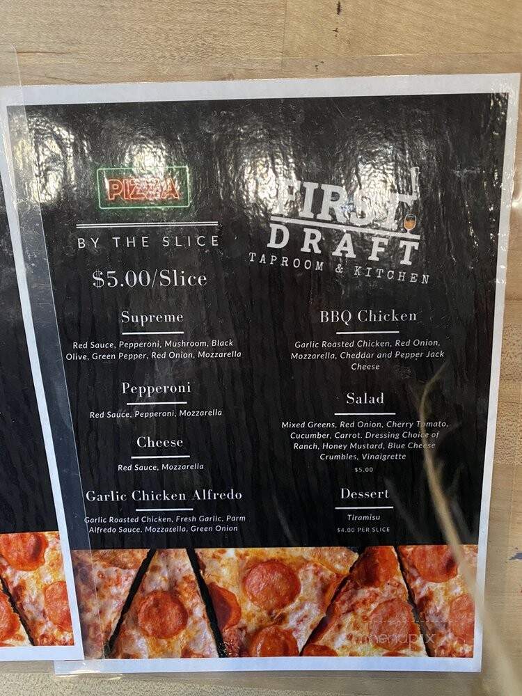 First Draft Taproom & Kitchen - Minneapolis, MN menu_pic
