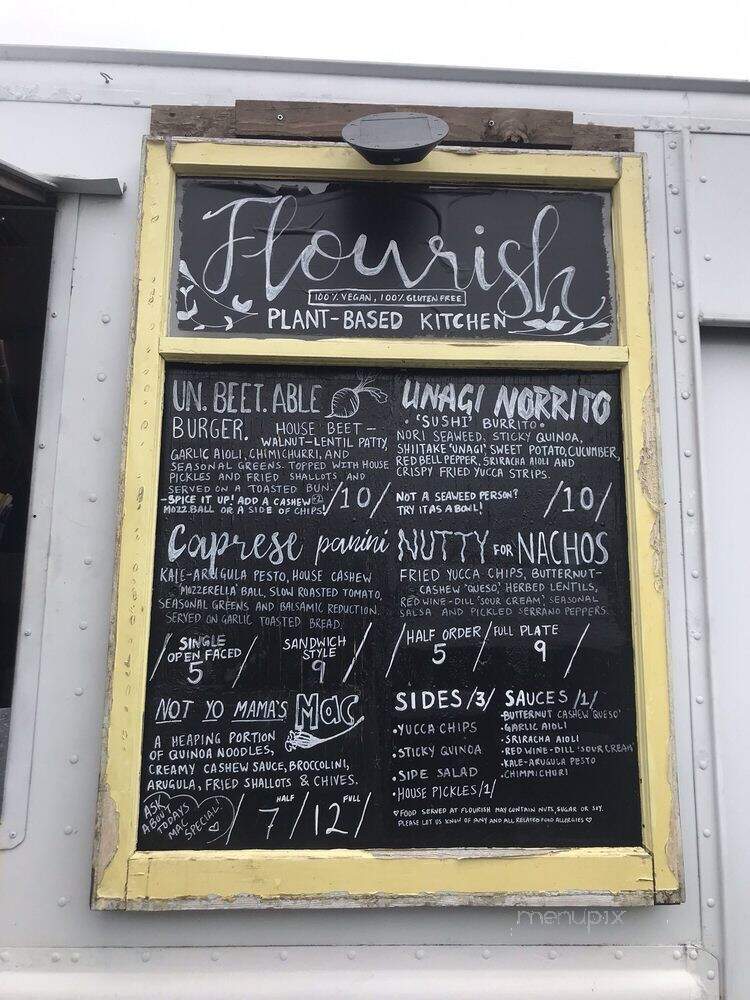 Flourish Plant-Based Kitchen - Portland, OR menu_pic
