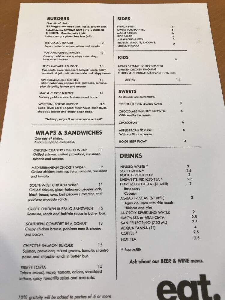 Eat - El Paso, TX menu_pic