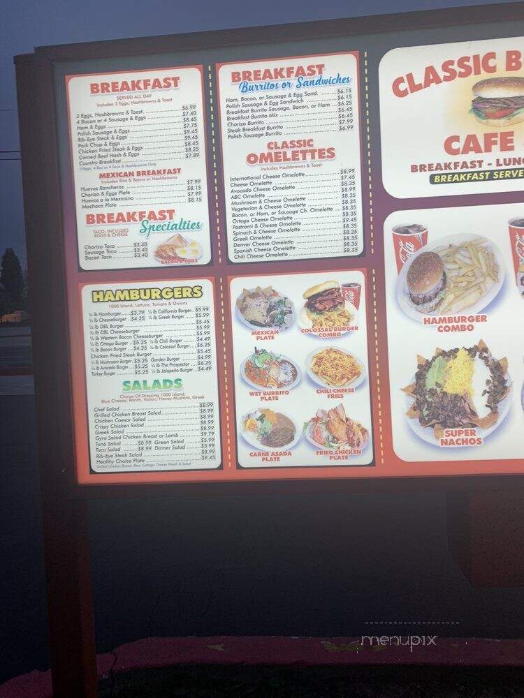 Classic Burger Cafe #9 - Whittier, CA menu_pic