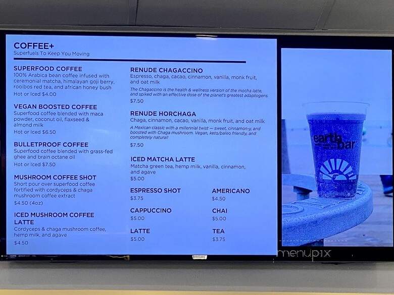 Earthbar - Santa Monica, CA menu_pic