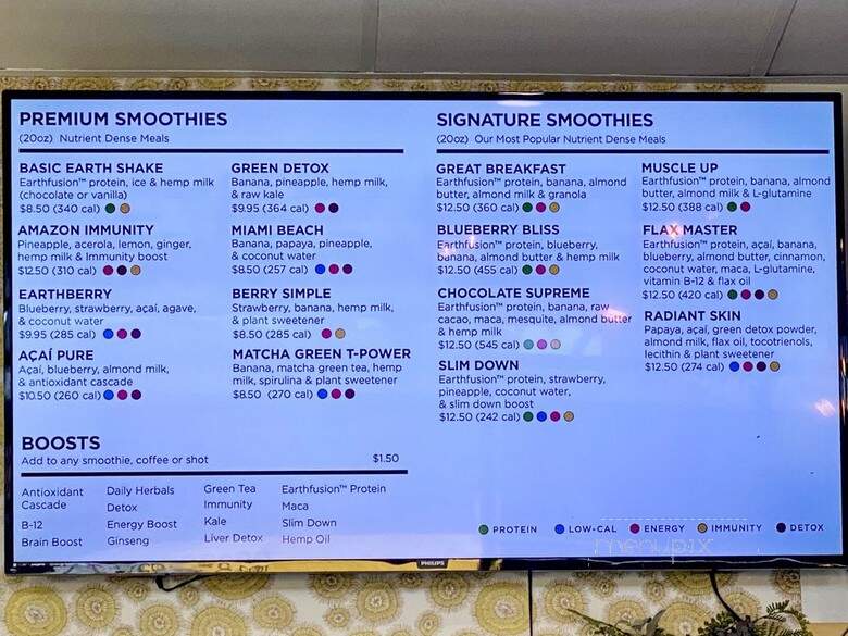 Earthbar - Santa Monica, CA menu_pic