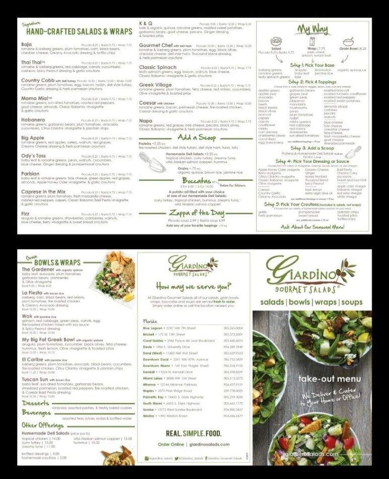 Giardino Gourmet Salads - Naples, FL menu_pic
