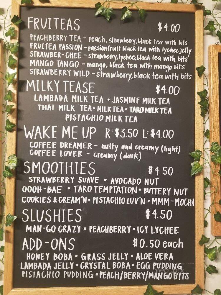 Lambada Tea & Frizzle - Garden Grove, CA menu_pic