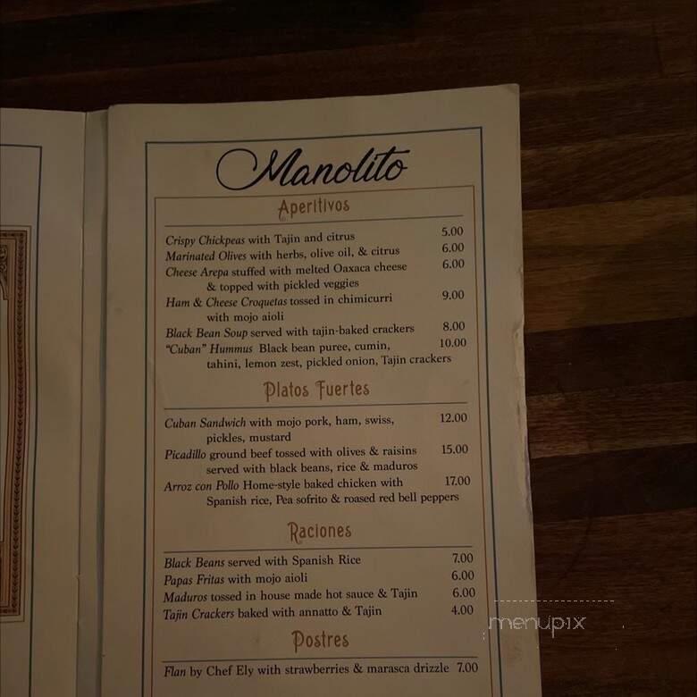 Manolito - New Orleans, LA menu_pic