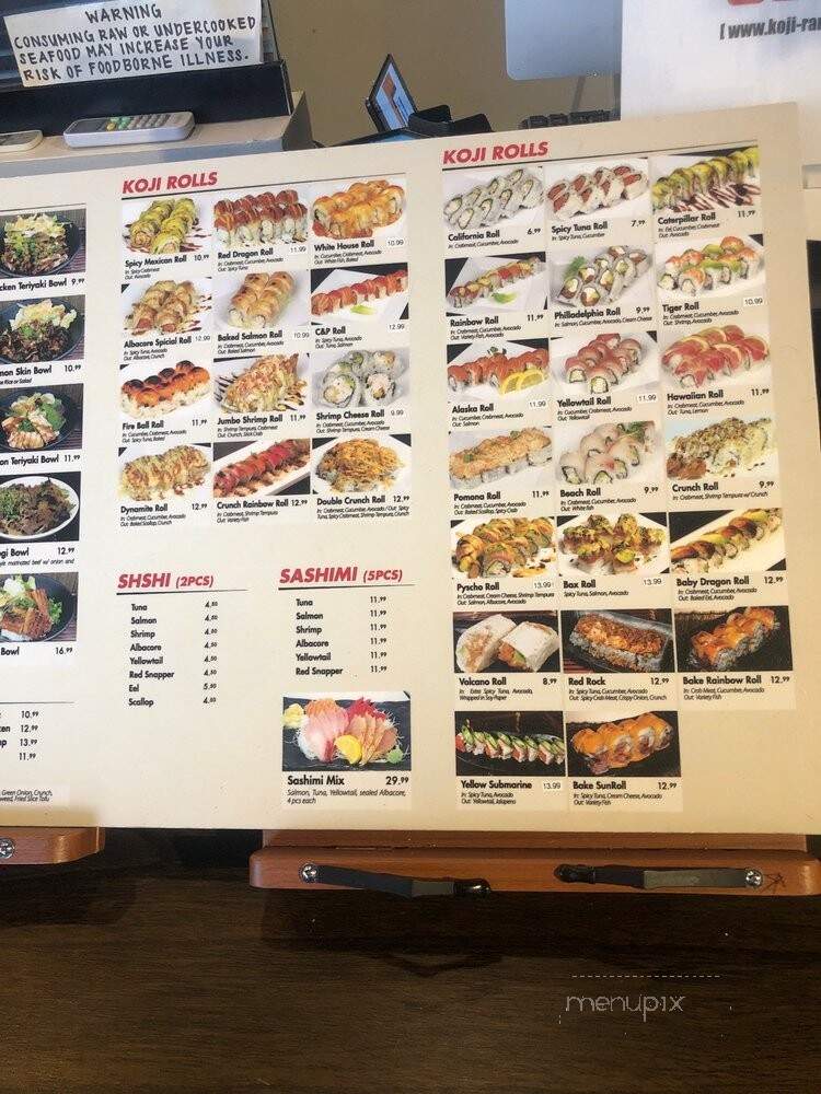 Koji Ramen - Pomona, CA menu_pic