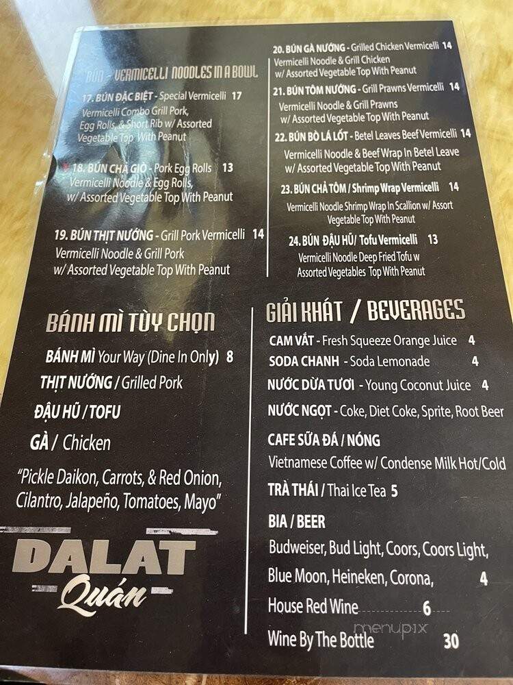 Da Lat Quan - Seattle, WA menu_pic