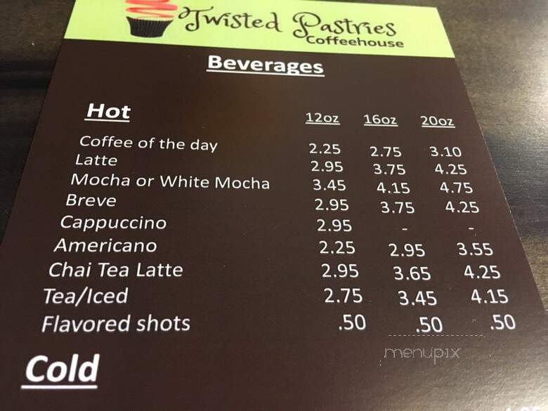 Twisted Pastries Coffeehouse - Superior, WI menu_pic