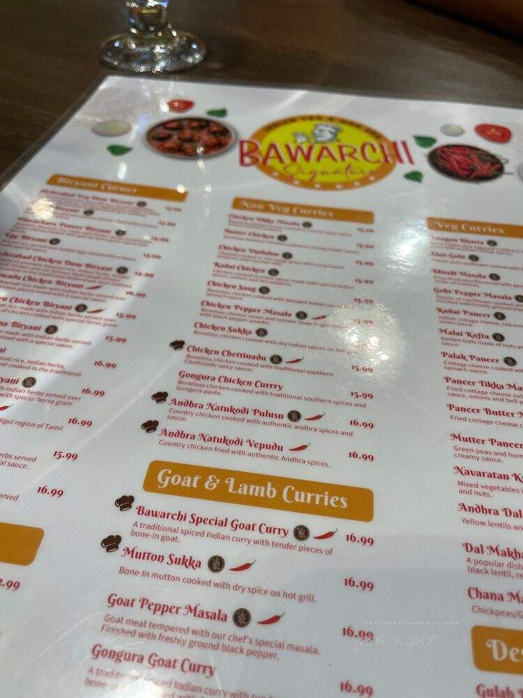 Bawarchi Indian Cuisine - Roseville, CA menu_pic