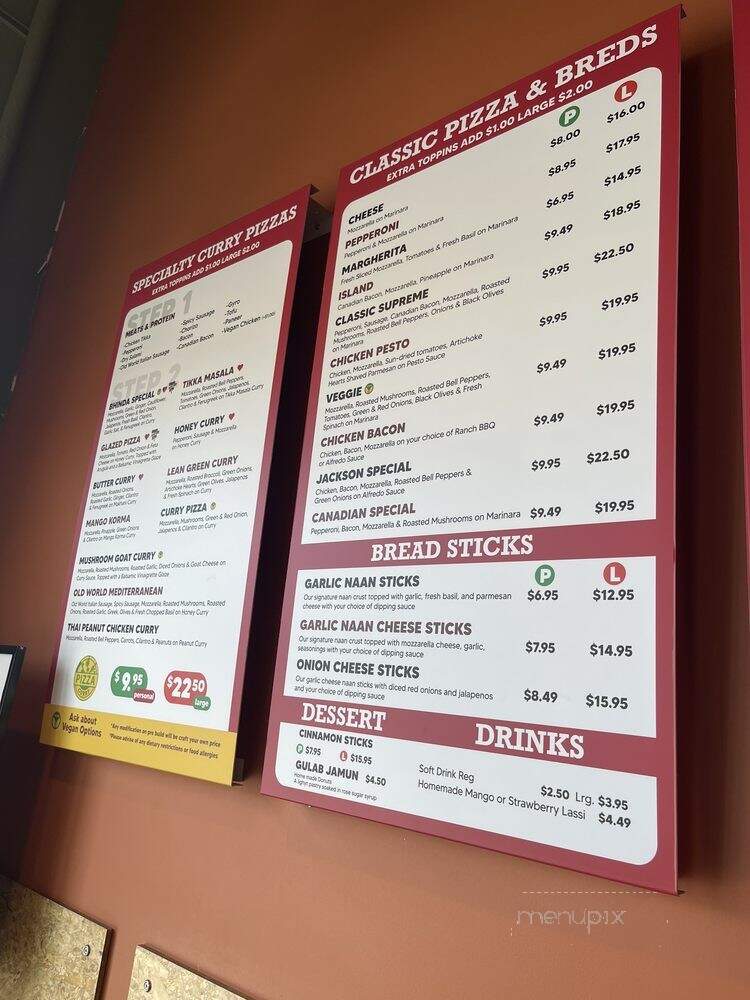 Curry Pizza - West Valley City, UT menu_pic