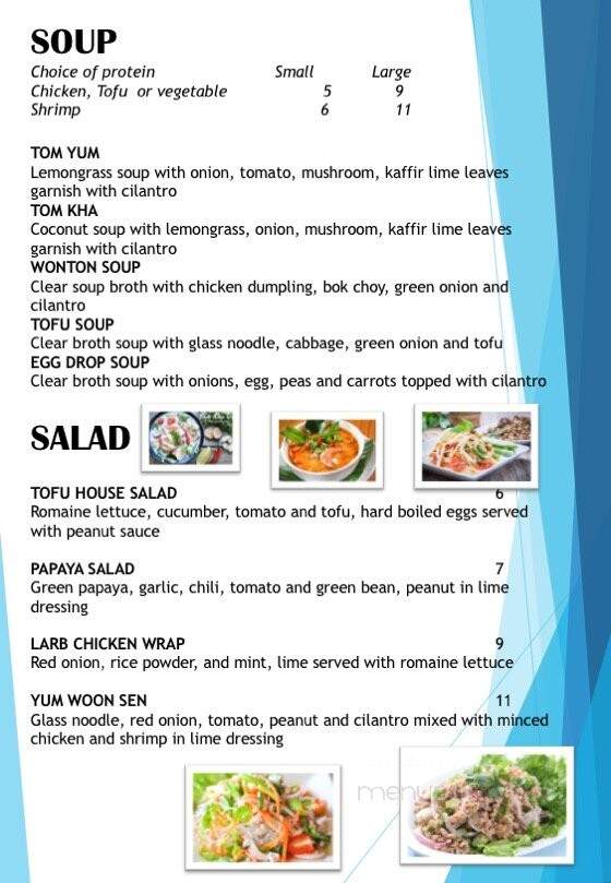 La Moon Thai Eatery - San Diego, CA menu_pic