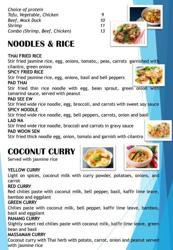 La Moon Thai Eatery - San Diego, CA menu_pic