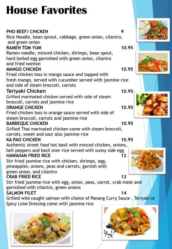 La Moon Thai Eatery - San Diego, CA menu_pic