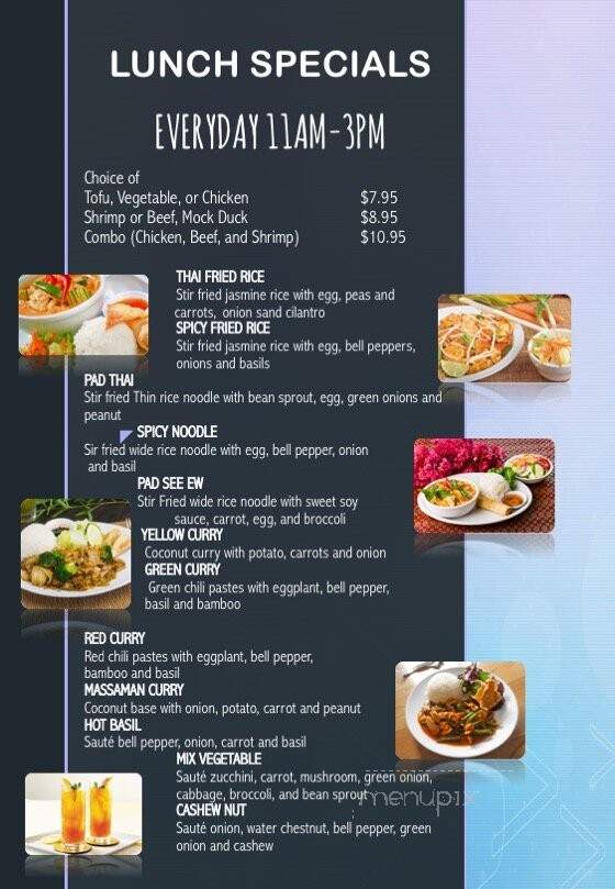 La Moon Thai Eatery - San Diego, CA menu_pic