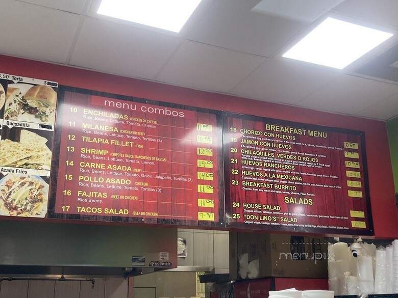 Don Lino's Mexican Food - Los Angeles, CA menu_pic