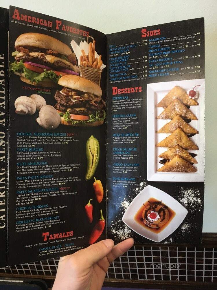 Papi's Fajita Factory - Zachary, LA menu_pic