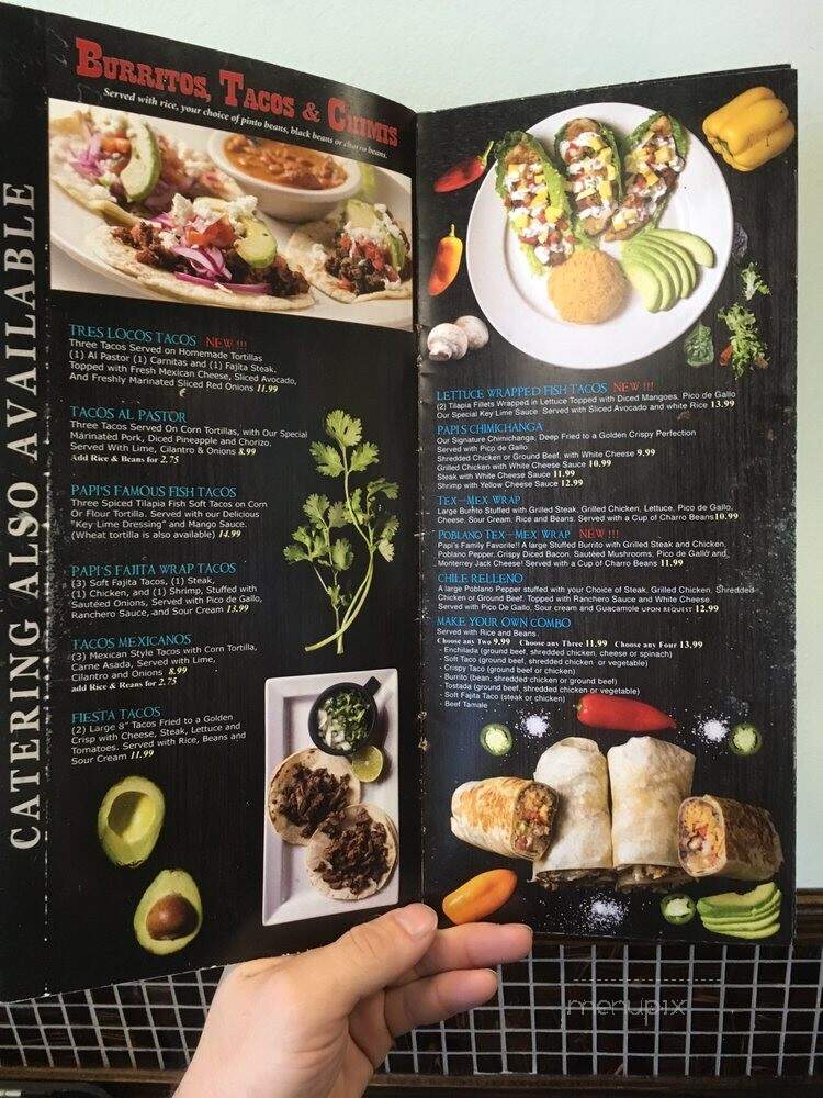 Papi's Fajita Factory - Zachary, LA menu_pic