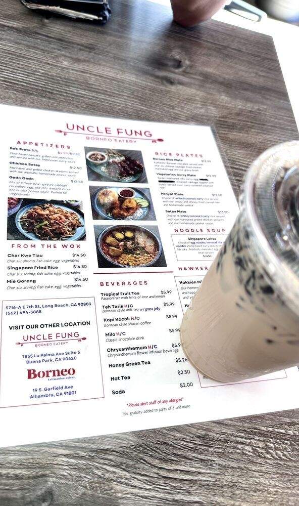 Uncle Fung Borneo Eatery - Buena Park, CA menu_pic