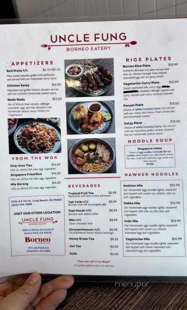 Uncle Fung Borneo Eatery - Buena Park, CA menu_pic
