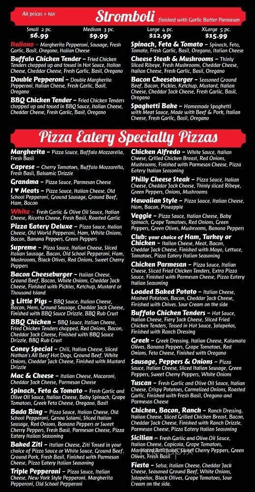 Pizza Eatery - Auburn Hills, MI menu_pic