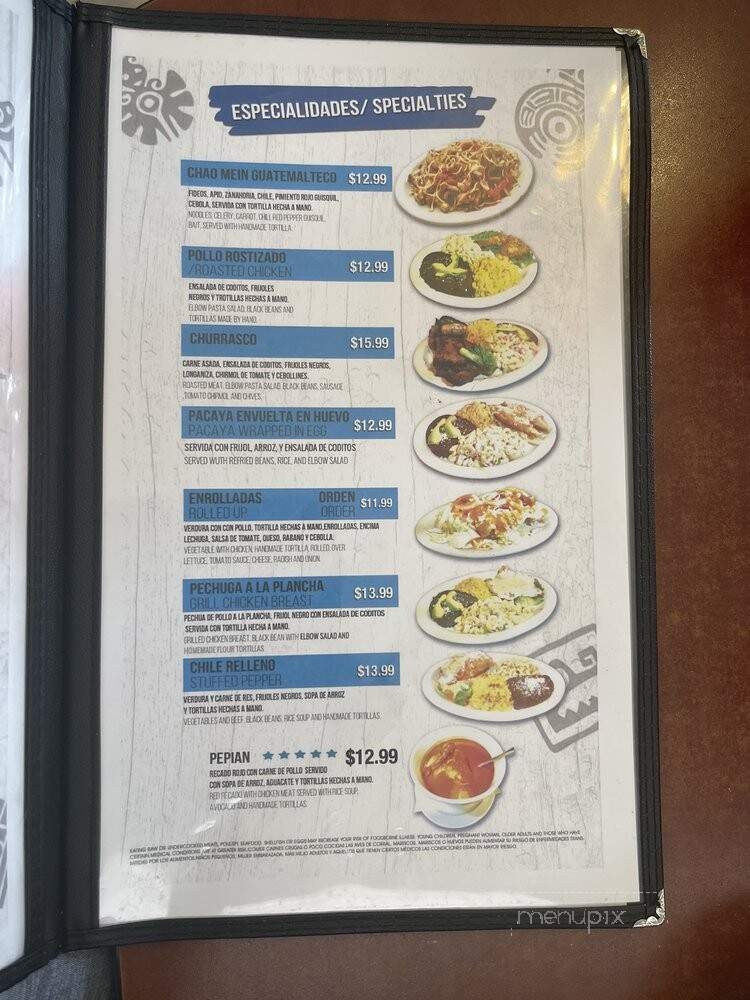 Tienda Y Panaderia Guatemalteca - Indianapolis, IN menu_pic