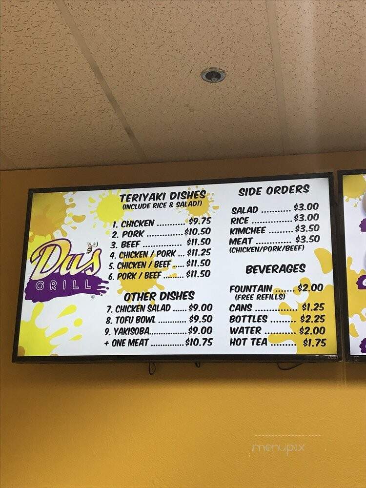 Du's Grill - Hillsboro, OR menu_pic