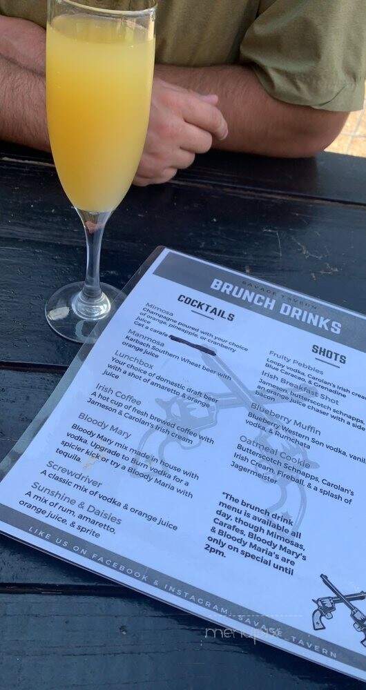 Savage Tavern - Lubbock, TX menu_pic