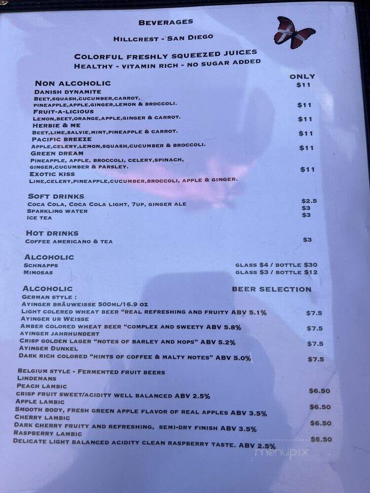 Taste Of Denmark - San Diego, CA menu_pic