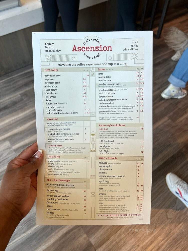 Ascension Coffee - Frisco, TX menu_pic