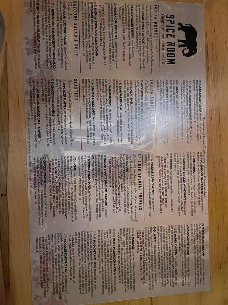 Spice Room | Neighborhood Indian Bistro - Denver, CO menu_pic