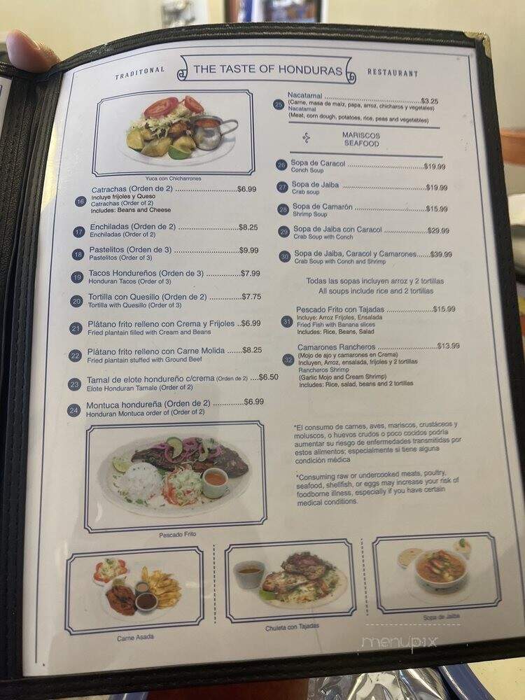 Taste Of Honduras - Phoenix, AZ menu_pic
