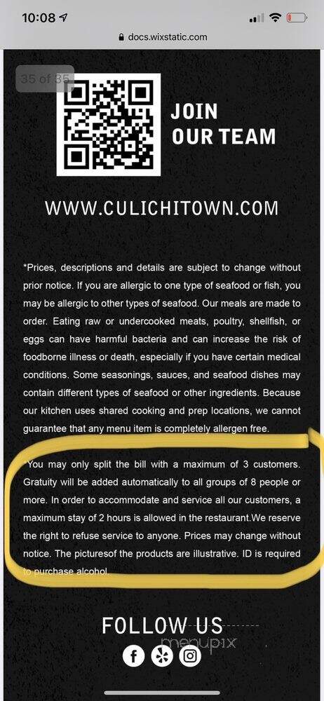 Culichi Town - Las Vegas, NV menu_pic