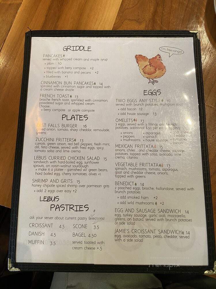Lebus East Falls - Philadelphia, PA menu_pic