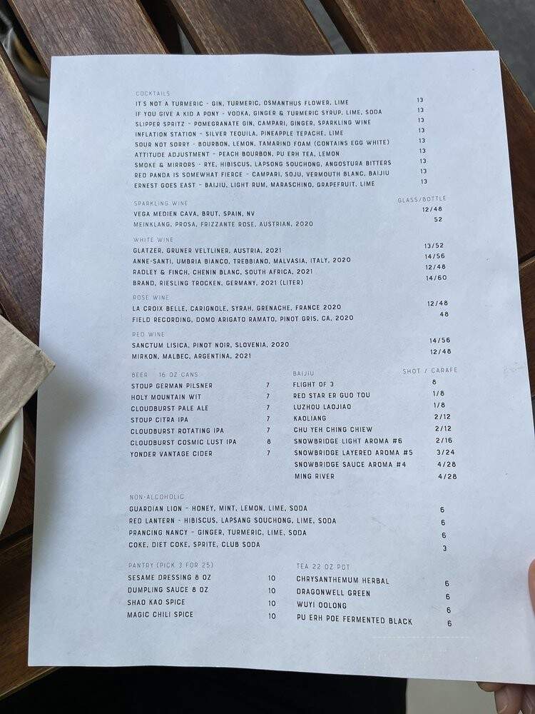 Plenty of Clouds - Seattle, WA menu_pic