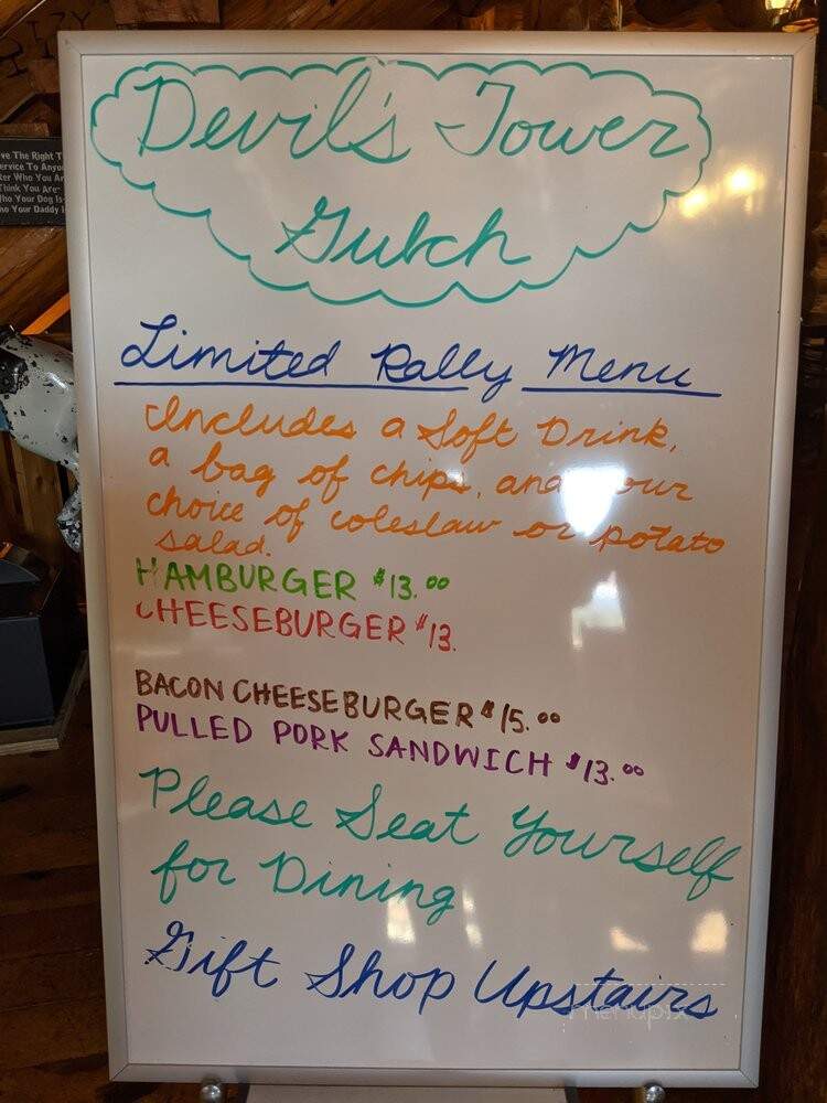 Devils Tower Gulch - Devils Tower, WY menu_pic